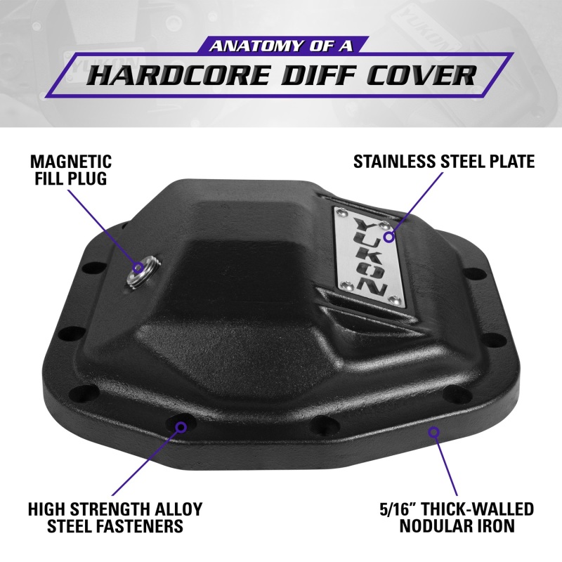 Yukon Gear Hardcore Front Nodular Iron Cover for Jeep Wrangler JL Dana 44/210mm - Image 6