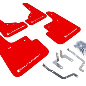 Rally Armor 14-18 Mazda3 Red UR Mud Flap w/White Logo