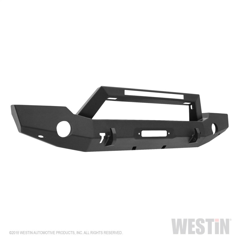 Westin 18-20 Jeep Wrangler WJ2 Full Width Front Bumper w/LED Light Bar Mount Textured Black - Image 5
