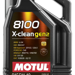 Motul 5L Synthetic Engine Oil 8100 X-CLEAN Gen 2 5W40