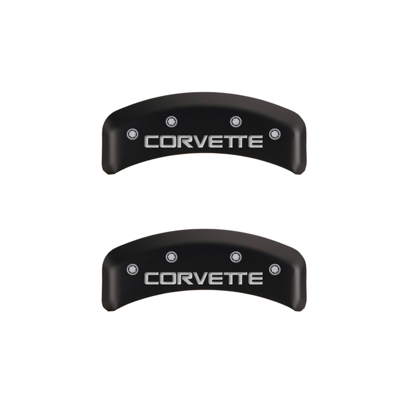 MGP 4 Caliper Covers Gloss Red Engraved with Corvette C4 (Full Kit 4 Pieces) - Image 6