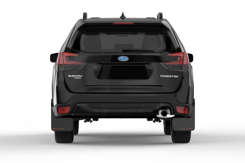 Rally Armor 19-21 Subaru Forester Black UR Mud Flap w/ Orange Logo - Image 2