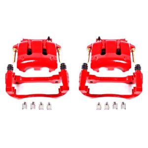 Power Stop 05-14 Ford Mustang Front Red Calipers w/Brackets - Pair