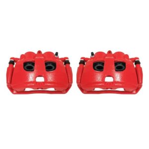 Power Stop 09-10 Dodge Ram 2500 Rear Red Calipers w/Brackets - Pair