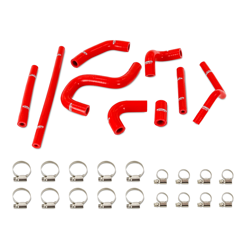 Mishimoto 96-02 Toyota 4Runner 3.4L (w/ Rear Heater) Silicone Heater Hose Kit - Red - Image 5