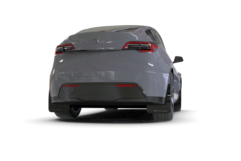 Rally Armor 20-26 Tesla Model Y, Juniper Y Black UR Mud Flap w/Blue Logo - Image 3