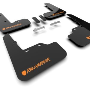 Rally Armor 22-25 Subaru WRX Black UR Mud Flap Altered Font Orange Logo