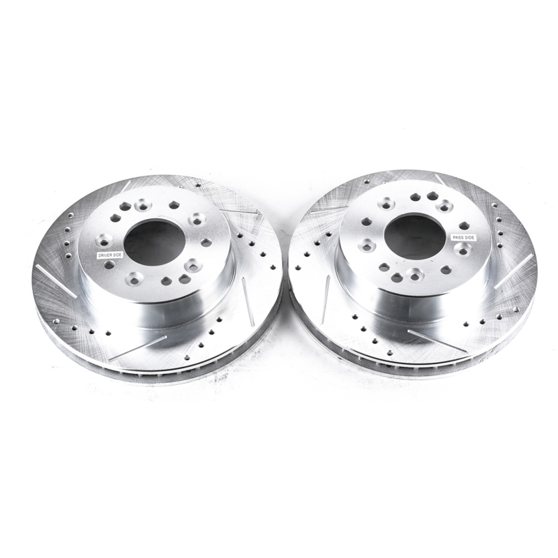 Power Stop 63-82 Chevrolet Corvette Rear Evolution Drilled & Slotted Rotors - Pair - Image 3