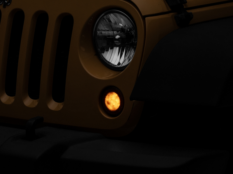 Raxiom 07-18 Jeep Wrangler JK Axial Series LED Turn Signals w/ Halo (Smoked) - Image 8