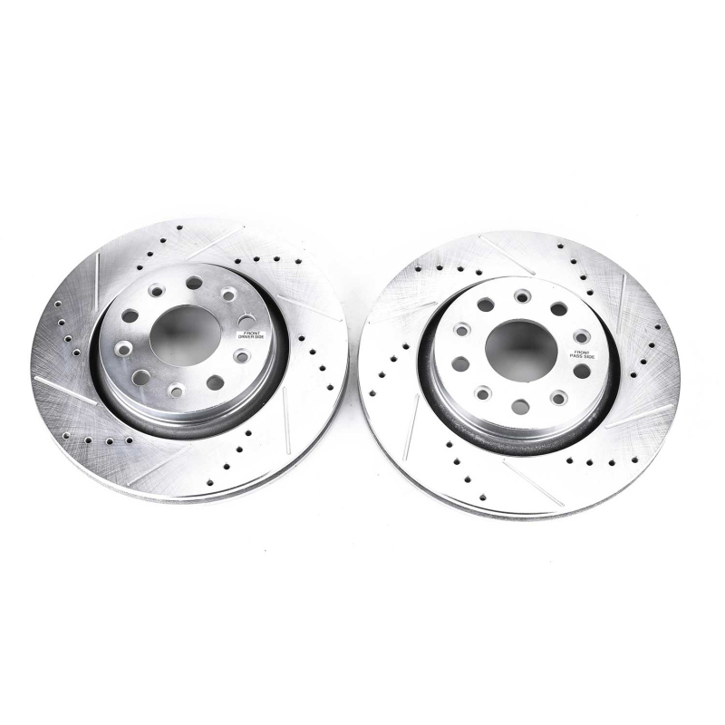 Power Stop 18-19 Jeep Wrangler Front Evolution Drilled & Slotted Rotors - Pair - Image 3