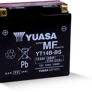 Yuasa YT14B-BS Maintenance Free 12-Volt AGM Battery w/Bottle