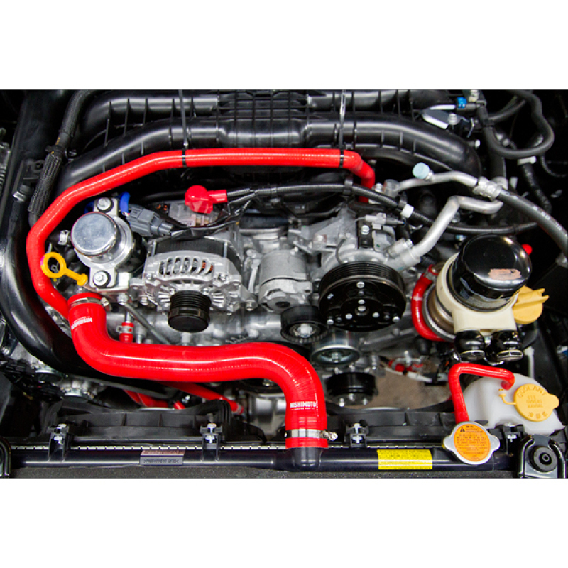 Mishimoto 2015 Subaru WRX Red Silicone Radiator Coolant Ancillary Hoses Kit - Image 10