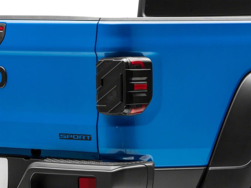 Raxiom 20-23 Jeep Gladiator JT Axial Series LED Tail Lights- Blk Housing (Smoked Lens) - Image 7