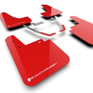 Rally Armor 24-26 Subaru Crosstrek (Wilderness Only) Red UR Mud Flap W/White Logo - No Drilling Req