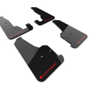 Rally Armor 18-22 Jeep Grand Cherokee SRT Trackhawk Black UR Mud Flap - Red Logo