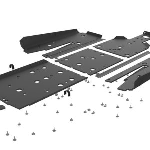 Seizmik 20-21 Polaris RZR Pro XP UHMW Skid Plate w/Rock Slider Kit - Black