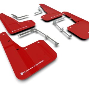 Rally Armor 20-26 Toyota GR Yaris Red Mud Flap w/White Logo