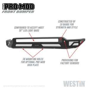 Westin 2020 Chevrolet Silverado 2500/3500 Pro-Mod Front Bumper - Textured Black
