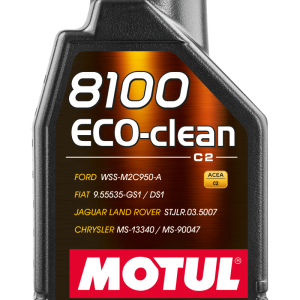 Motul 1L Synthetic Engine Oil 8100 Eco-Clean 0W30 12X1L - C2/API SM/ST.JLR 03.5007 - 1L
