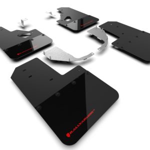 Rally Armor 21-25 Ford Bronco (Steel Bmpr + RR - NO Rptr/Sprt) Blk Mud Flap w/Red Logo