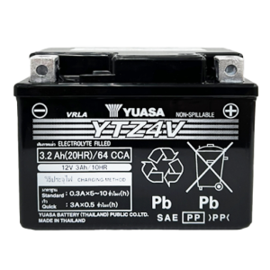 Yuasa YTZ6V Maintenance Free AGM 12-Volt Battery