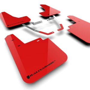 Rally Armor 24-26 Subaru Crosstrek (Wilderness Only) Red UR Mud Flap W/Black Logo - No Drilling Req