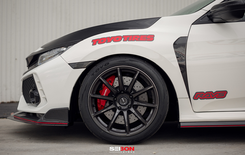 Seibon 17-18 Honda Civic Type-R Carbon Fiber Fender Ducts (Pair) - Image 5