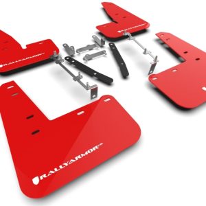 Rally Armor 23-26 Toyota GR Corolla Red UR Mud Flap w/White Logo
