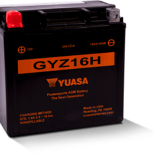 Yuasa GYZ16H High Performance Maintenance Free AGM 12-Volt Battery