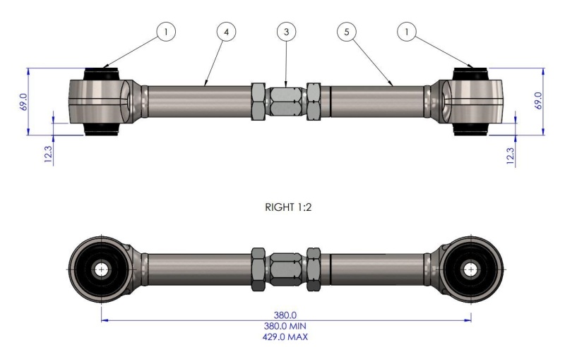 Superpro 23-24 Toyota Sequoia HD Adjustable Upper Trailing Arm Set - Image 4