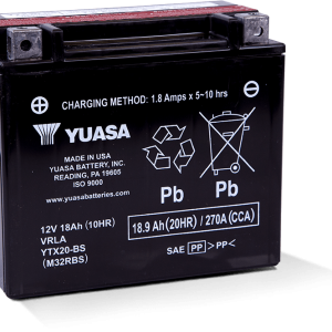 Yuasa YTX20-BS Maintenance Free AGM 12-Volt Battery w/Bottle