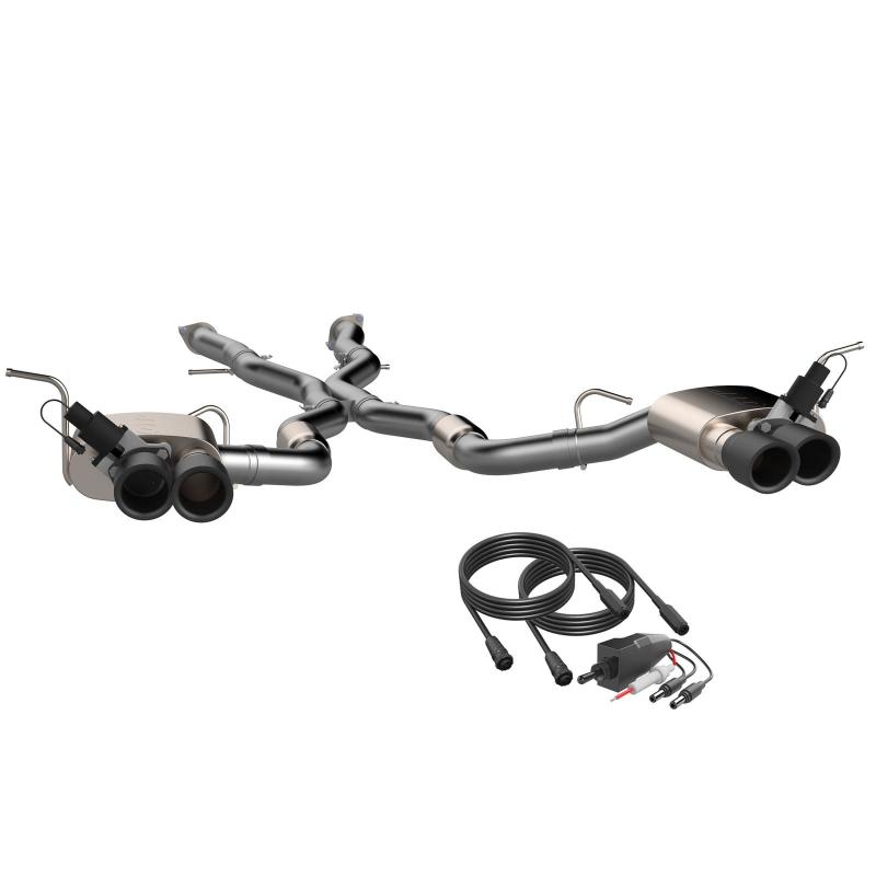 2018-2022 Jeep Grand Cherokee Trackhawk QTP Screamer Cat Back Black Tips - Image 2