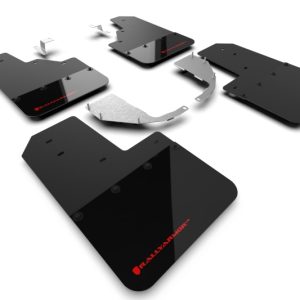 Rally Armor 21-25 Ford Bronco (Steel Bmpr - NO Rptr/Sprt - NO RR/RB) Blk Mud Flap w/Red Logo
