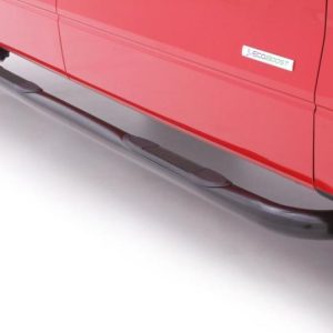 Lund 94-02 Dodge Ram 2500 Quad Cab 3in. Round Bent Steel Nerf Bars - Black