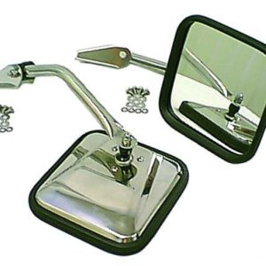 Rugged Ridge 55-86 Jeep CJ Chrome CJ-Style Side Mirror Kit