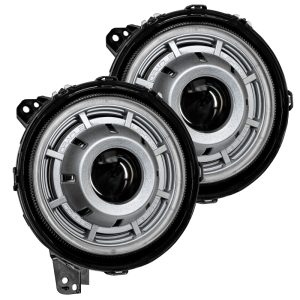 Oracle Oculus Bi-LED Projector Headlights for Jeep JL/Gladiator JT Satin Silver 5500K