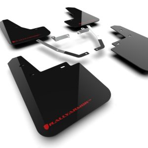 Rally Armor 24-26 Subaru Crosstrek (Wilderness Only) Black UR Mud Flap W/Red Logo - No Drilling Req
