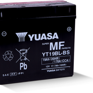 Yuasa YT19BL-BS Maintenance Free AGM 12-Volt Battery w/Bottle