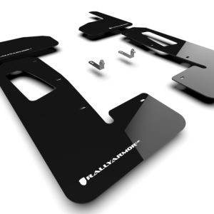 Rally Armor 22-25 Rivian R1T Black UR Mud Flap w/White Logo