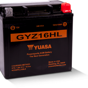 Yuasa GYZ16HL High Performance Maintenance Free AGM 12-Volt Battery