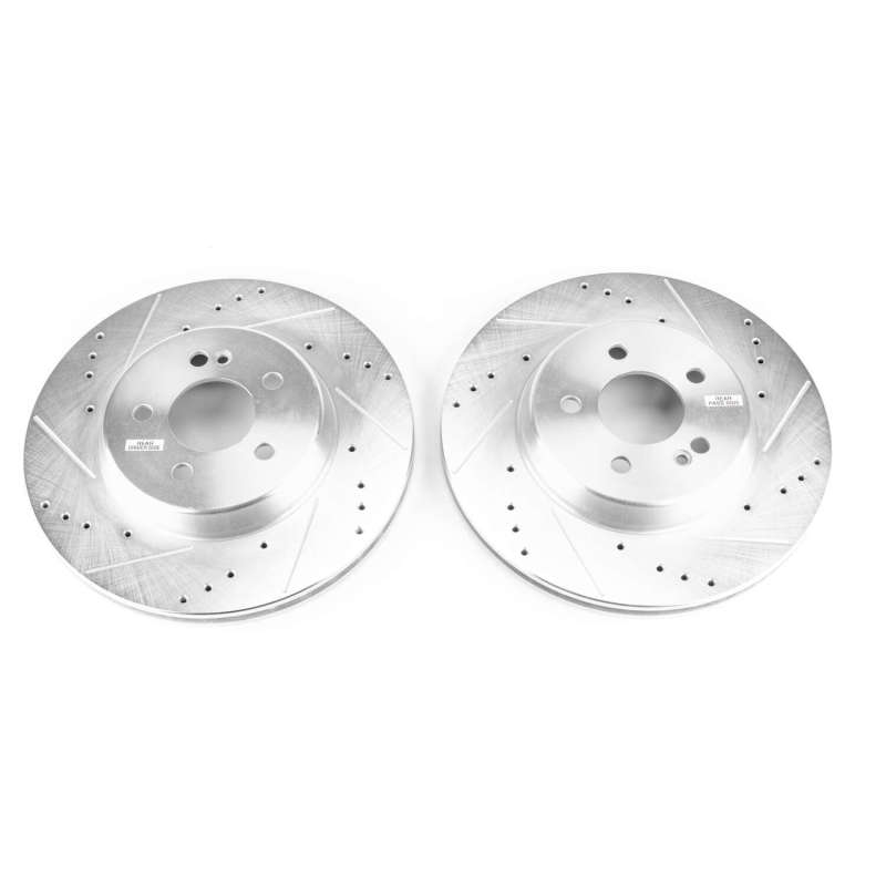 Power Stop 17-18 Mercedes-Benz C43 AMG Rear Evolution Drilled & Slotted Rotors - Pair - Image 2