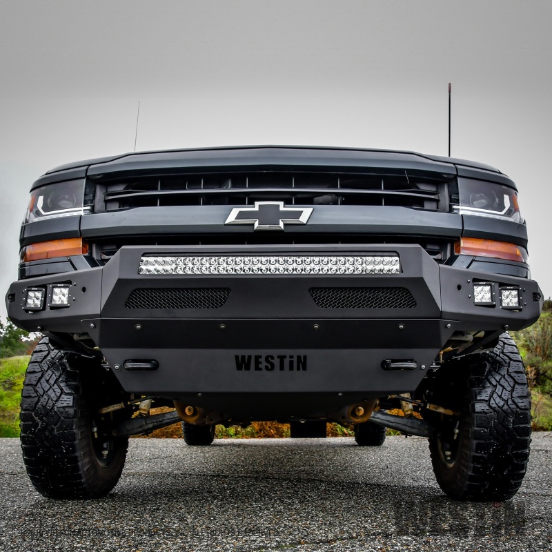 Westin 16-19 Chevy/GMC Silverado/Sierra 1500 Pro-Mod Front Bumper - Textured Black - Image 5