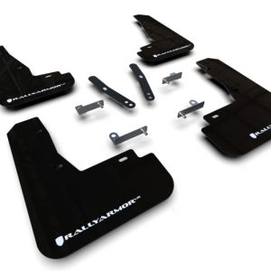 Rally Armor 22-24 Kia EV6 Black UR Mud Flap White Logo