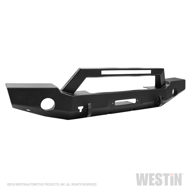 Westin 18-20 Jeep Wrangler WJ2 Full Width Front Bumper w/LED Light Bar Mount Textured Black - Image 3