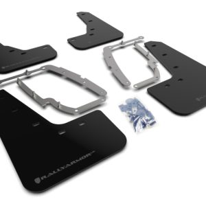 Rally Armor 17-23 Tesla Model 3 Black UR Mud Flap w/Dark Grey Logo