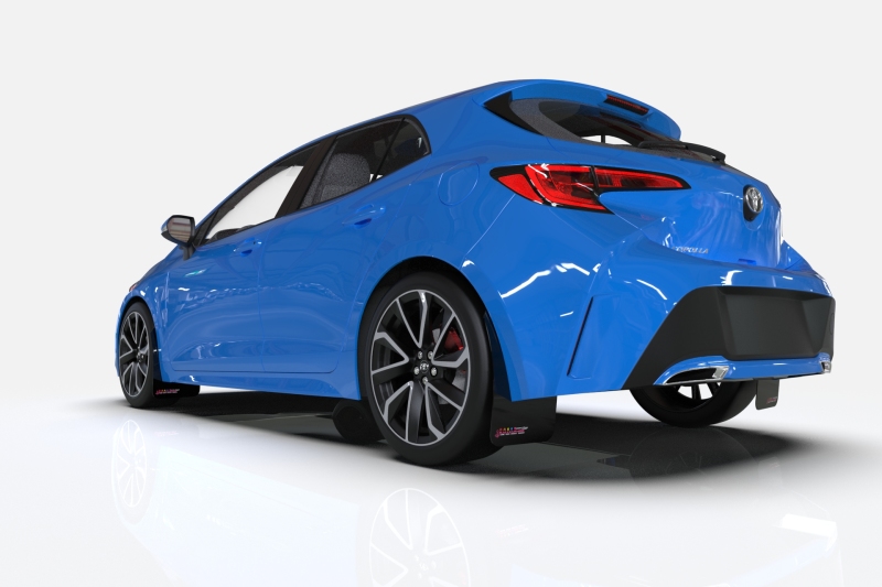 Rally Armor 19-22 Hyundai Veloster N Black Mud Flap BCE Logo - Image 2