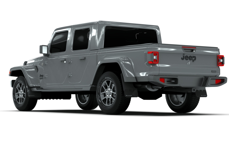 Rally Armor 19-25 Jeep JT Gladiator (Mojave/Rubicon) Black Mud Flap w/Grey Logo - Image 3