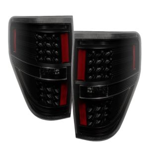 xTune Ford F150 09-14 LED Tail Lights Black Smoke ALT-JH-FF15009-LED-BSM