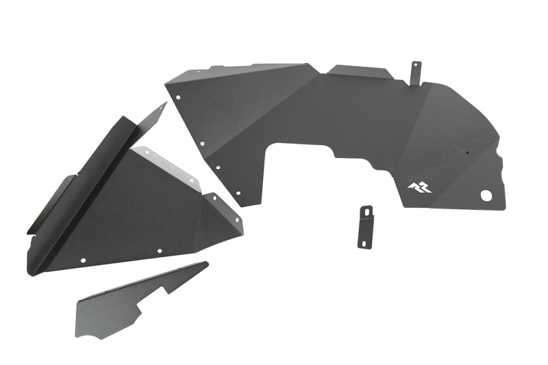 Rugged Ridge Inner Fender Liners Frnt Aluminum Black 18-20 Jeep Wrangler JL - Image 2