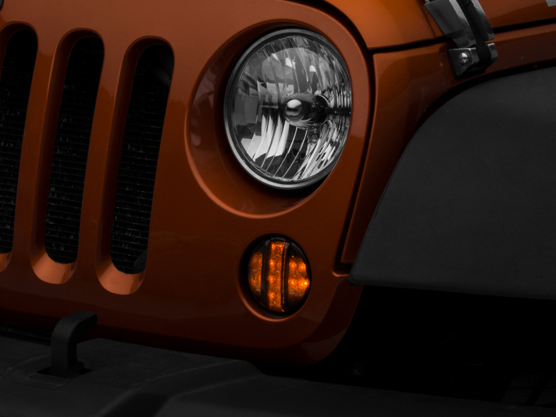 Raxiom 07-18 Jeep Wrangler JK Axial Series LED Front Turn Signals (Smoked) - Image 9